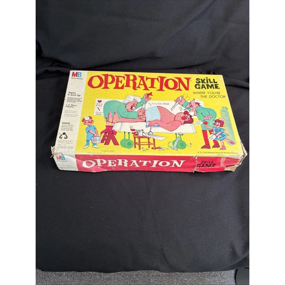 OPERATION Game Vintage 1965 Smoking Doctor Graphic Replacement Parts NOT Working